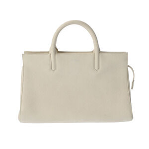 SAINT LAURENT Cavalieve Gauche White Handbag Leather